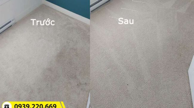 Trước và sau khi sử dụng dịch vụ giặt thảm tại Quận 8