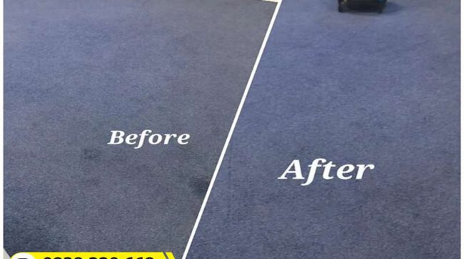 Hình ảnh trước và sau khi sử dụng dịch vụ giặt thảm tại Quận 4 của Clean Up