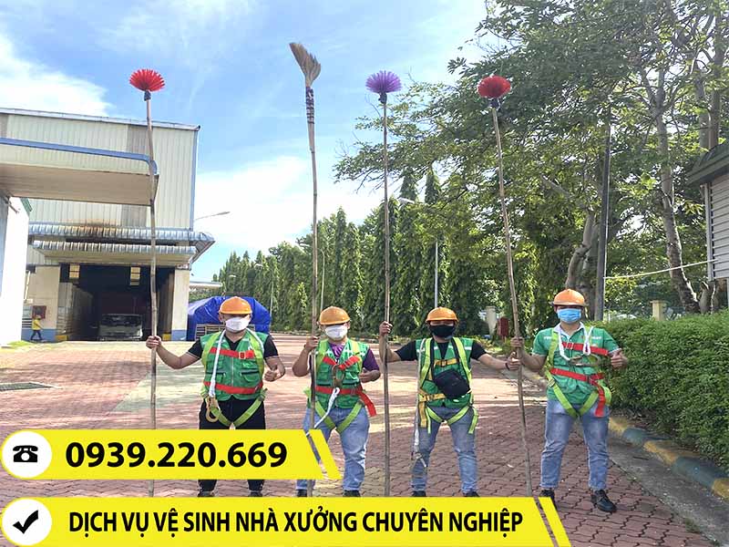 Dịch vụ vệ sinh nhà xưởng tại Thuận An, nhà xưởng mới xây