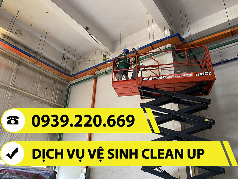 Clean Up đã có nhiều năm kinh nghiệm vệ sinh công trình sau xây dựng, sửa chữa, cải tạo