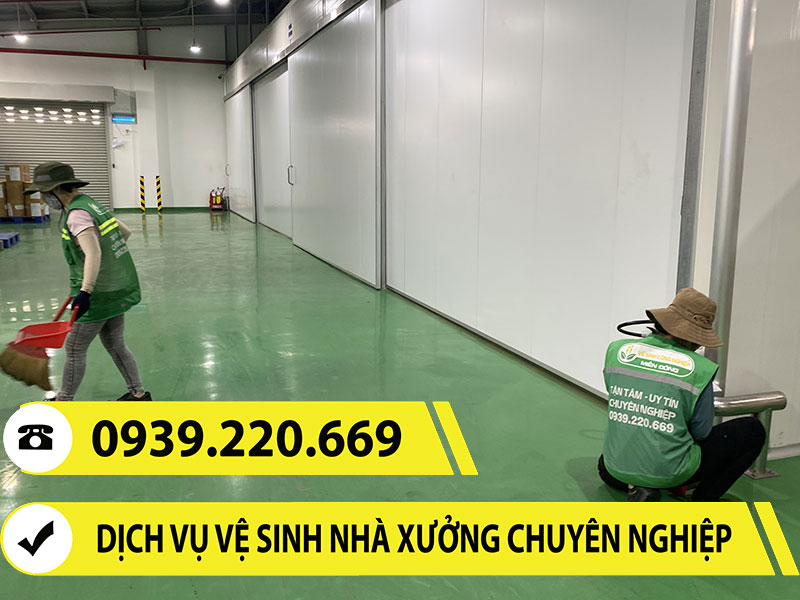 Clean Up - Dịch vụ vệ sinh quét bụi màng nhện nhà xưởng tại Cai Lậy