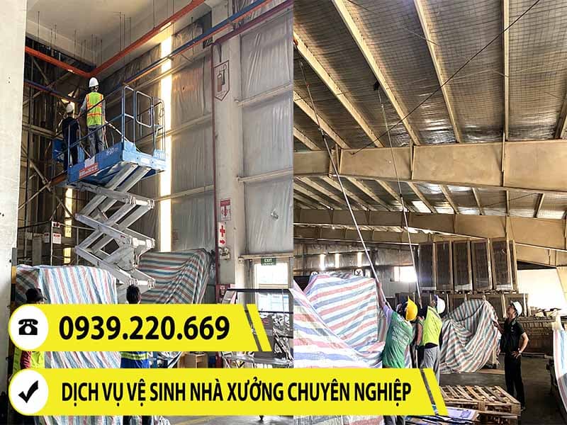 Dịch vụ vệ sinh quét màng nhện nhà xưởng tại Huyện Hòa Thanh