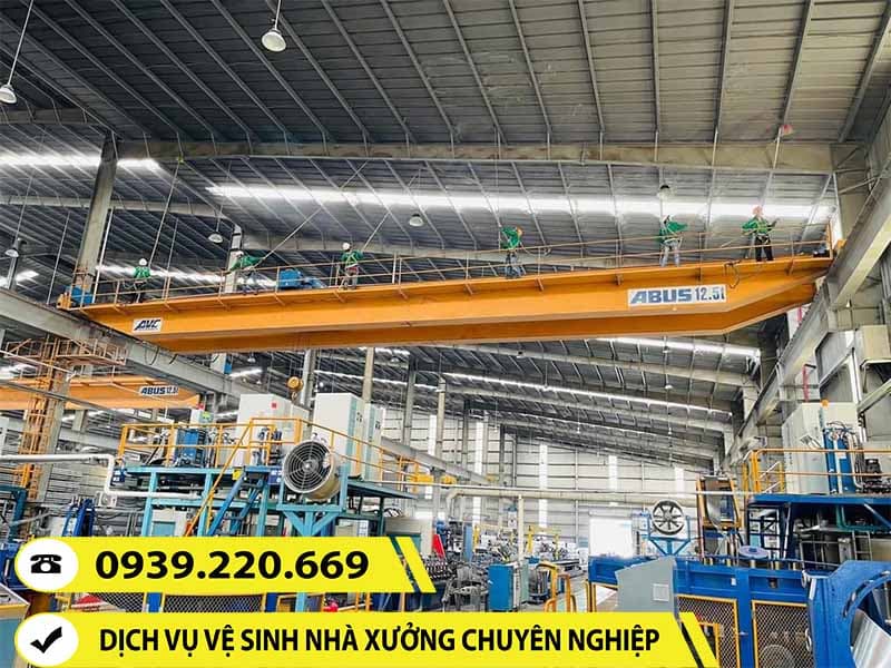 Dịch vụ vệ sinh nhà xưởng sau xây dựng, cải tạo tại Vũng Tàu