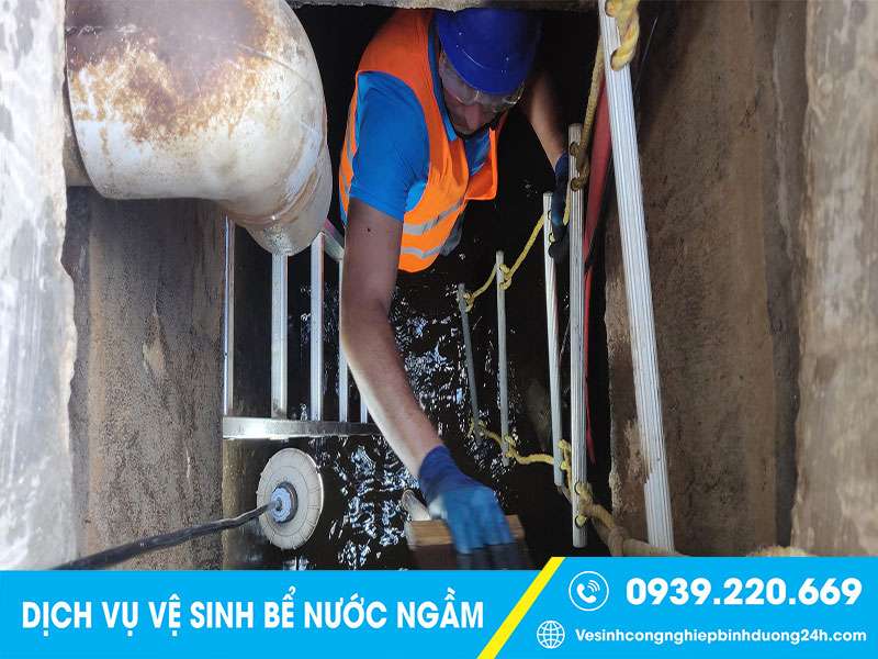 Quy trình thực hiện vệ sinh bể nước ngầm tại KCN Long Thành