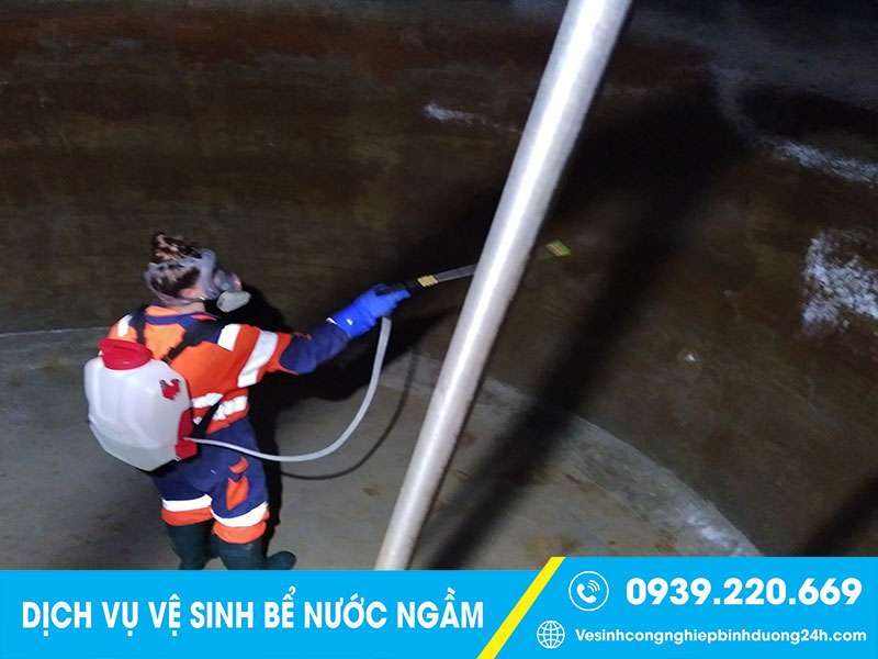 Thuê dịch vụ thau rửa bể nước ngầm tại Tân Uyên giá rẻ