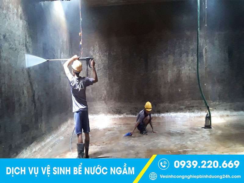 Liên hệ Clean Up làm sạch bể nước ngầm, xử lý cáu cặn, vi khuẩn tích tụ lâu ngày