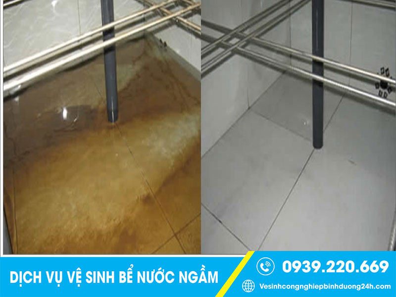 Vệ sinh bể chứa nước ngầm, thau rửa bồn chứa nước sạch cáu cặn