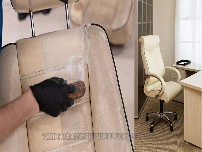 Tự vệ sinh ghế văn phòng bằng chất liệu da
