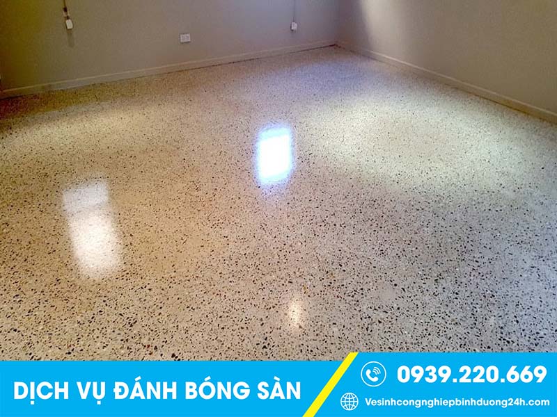 Sàn sáng bóng, bền đẹp sau khi được đánh bóng chuyên dụng