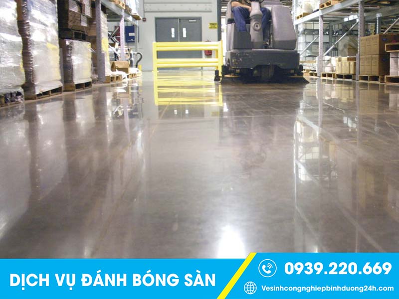 Dịch vụ đánh bóng nền bê tông Bình Dương giá rẻ