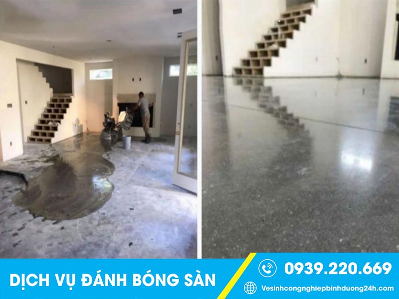 Clean Up - Dịch vụ đánh bóng sàn bê tông Bình Phước giá rẻ