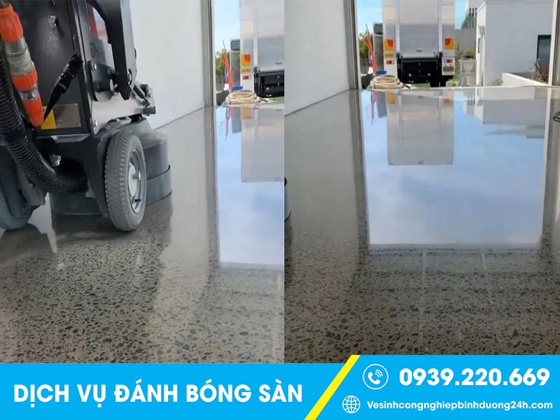 Clean Up - Dịch vụ đánh bóng sàn bê tông nhà xưởng tại Hà Tĩnh