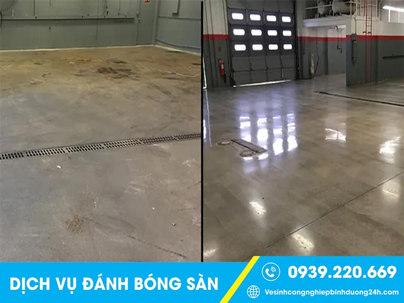 Dịch vụ đánh bóng nền bê tông tại Thái Nguyên