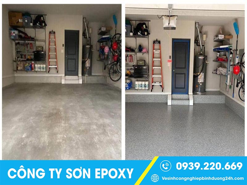 Bề mặt sáng bóng, dễ lau chùi sau khi được sơn epoxy
