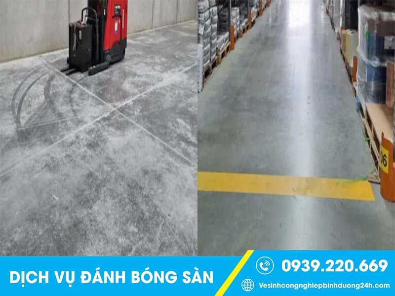 Dịch vụ đánh bóng sàn nhà xưởng tại An Giang 