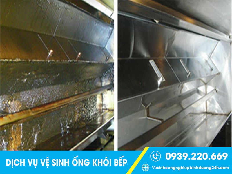 Dịch vụ vệ sinh hệ thống hút mùi, ống gió nhà bếp tại Thủ Dầu Một