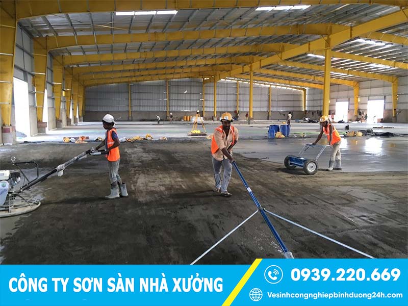 Dịch vụ sơn sàn nhà xưởng Bắc Ninh giá rẻ, thợ uy tín