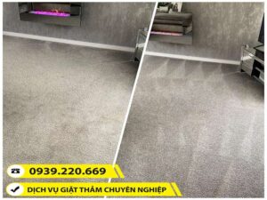 Hình ảnh trước và sau khi sử dụng dịch vụ giặt thảm tại Quận 5