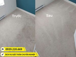 Trước và sau khi sử dụng dịch vụ giặt thảm tại Quận 8