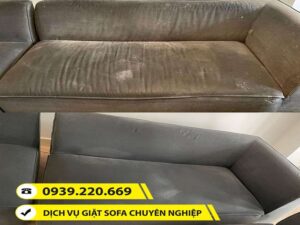 Ảnh thực tế trước và sau khi sử dụng dịch vụ giặt sofa tại Bình Chánh