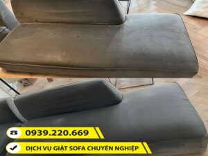 Ảnh thực tế trước và sau khi sử dụng dịch vụ giặt sofa của Clean Up