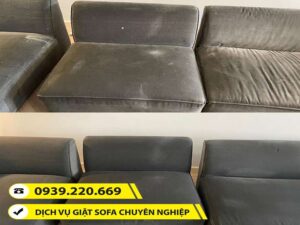 Sự khác biệt rõ rệt ghế sofa trước và sau khi được giặt sạch