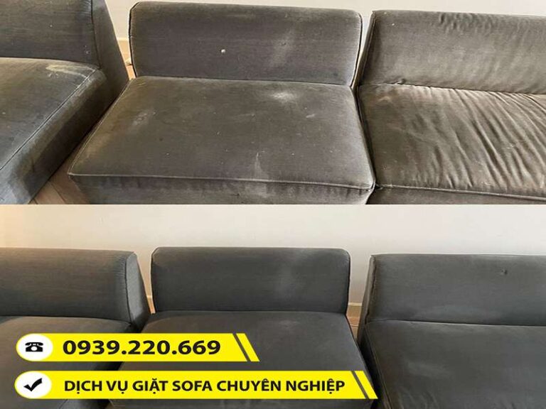 Sự khác biệt rõ rệt ghế sofa trước và sau khi được giặt sạch