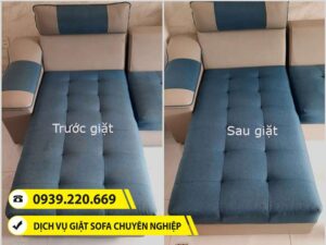 Trước và sau khi sử dụng dịch vụ giặt sofa tại Vĩnh Cửu của Clean Up