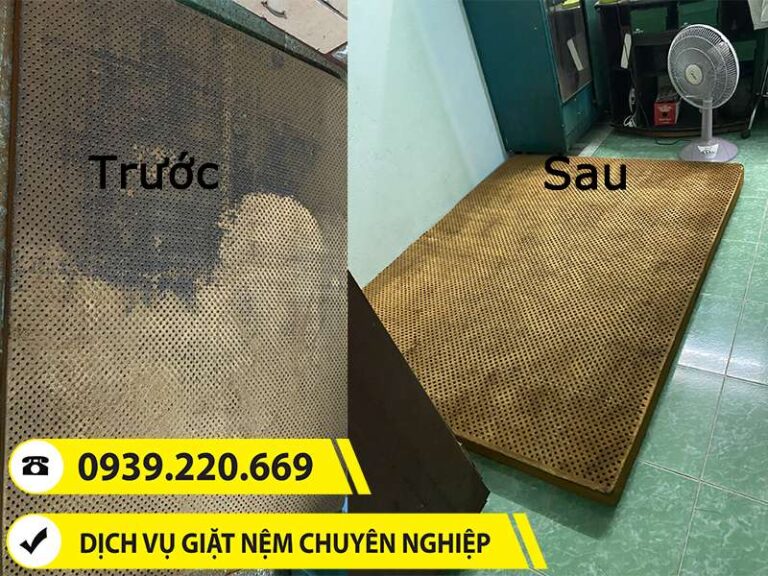 Trước và sau khi sử dụng dịch vụ vệ sinh nệm tại Gò Vấp của Clean Up