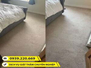 Ảnh thực tế Clean Up thực hiện dịch vụ giặt thảm tại Long Thành, Đồng Nai