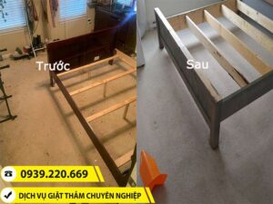 Trước và sau khi sử dụng dịch vụ giặt thảm tại Quận 10 của Clean Up