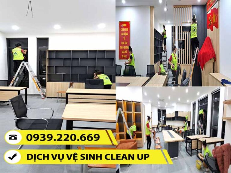 Nhân viên Clean Up vệ sinh từng hạng mục theo quy trình