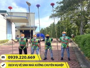 Clean Up - Đơn vị cung cấp dịch vụ vệ sinh quét bụi màng nhện nhà xưởng tại KCN Đất Cuốc giá rẻ