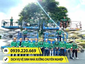 Dịch vụ vệ sinh nhà xưởng tại KCN Tân Bình đang được Clean Up triển khai giá từ 4k/m2