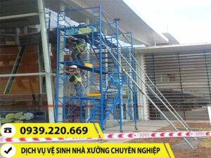 Vệ sinh nhà xưởng đòi hỏi kinh nghiệm, máy móc, trang thiết bị hỗ trợ