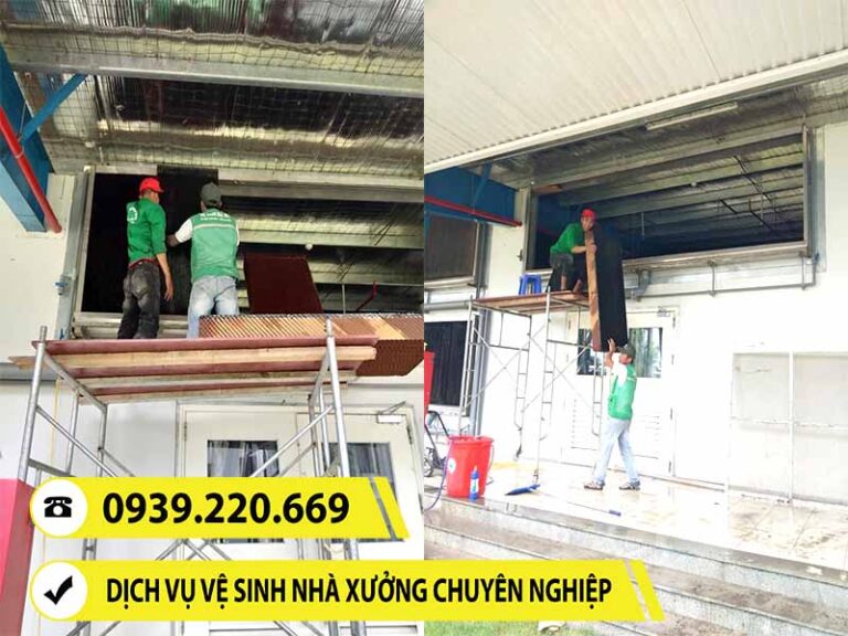 Ảnh thực tế Clean Up vệ sinh nhà xưởng, quét màng nhện 