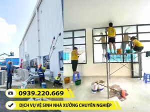 Clean Up - Dịch vụ vệ sinh nhà xưởng tại Bến Lức uy tín