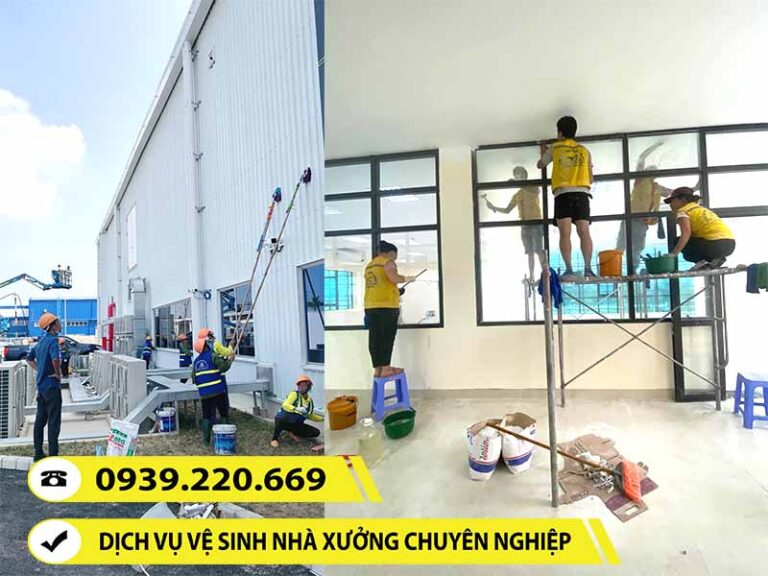 Clean Up - Dịch vụ vệ sinh nhà xưởng tại Bến Lức uy tín