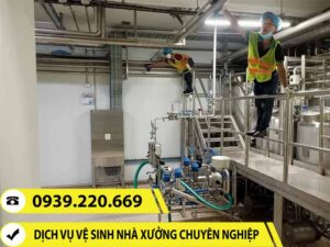 Clean Up triển khai quy trình dịch vụ vệ sinh nhà xưởng tại KCN Ông Kèo khoa học, bài bản