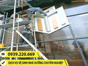 Sử dụng dịch vụ của Clean Up, từng hạng mục nhà xưởng được làm sạch cẩn thận