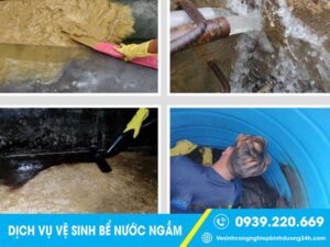 Clean Up cam kết về khả năng làm sạch, xử lý triệt để cáu cặn trong bể ngầm