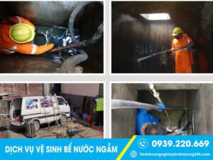 Clean Up - Dịch vụ vệ sinh bể nước ngầm Bình Dương đáng đồng ti
