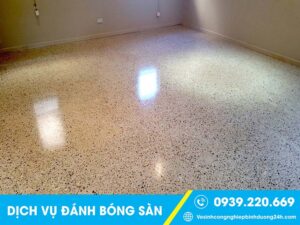 Sàn sáng bóng, bền đẹp sau khi được đánh bóng chuyên dụng