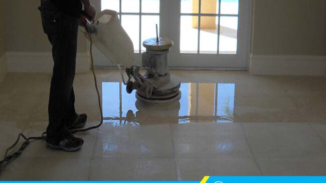 Clean Up sử dụng các loại máy móc chuyên dụng mài, đánh bóng sàn