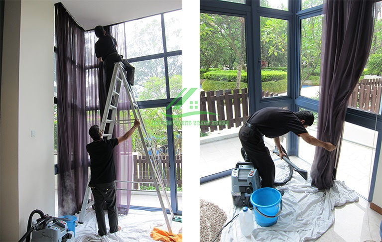 Dịch vụ vệ sinh rèm cửa ở Bình Dương