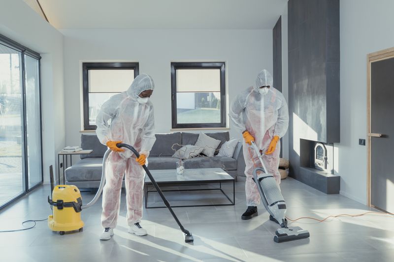 Nhân sự Clean Up khảo sát và triển khai công việc vệ sinh